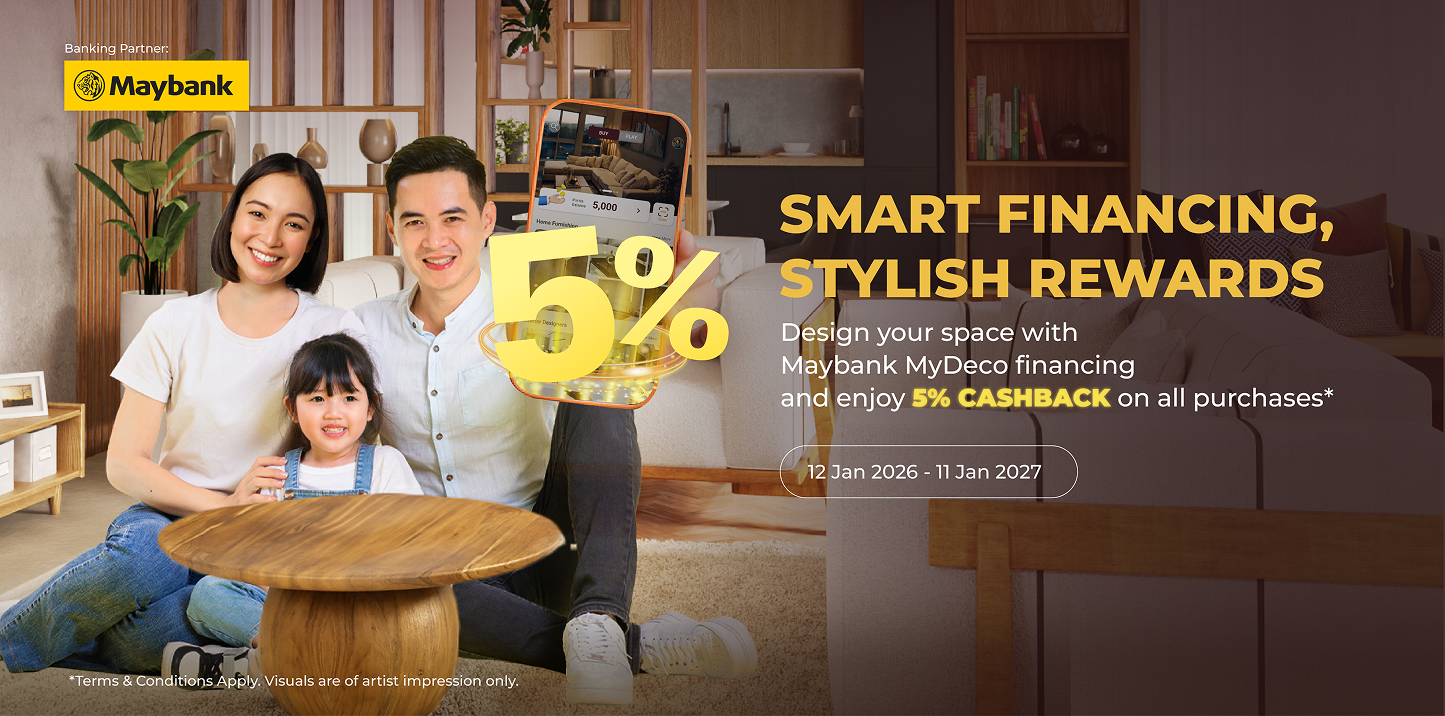 Maybank MyDeco Financing - 5% Cashback